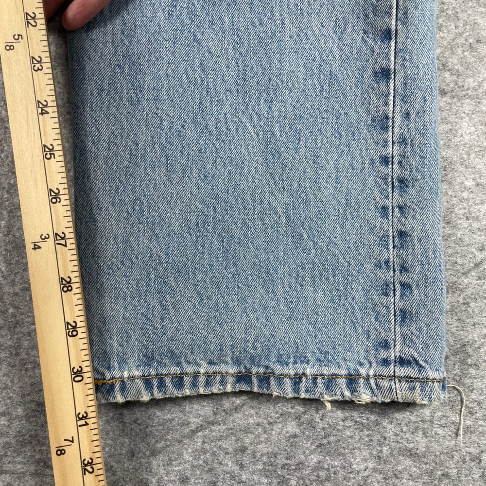 VTG Levis 501 Jeans Mens 36x32 Light Wash Thrashed Distressed Straight Leg Y2K - Picture 7 of 10